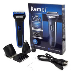 Kemei KM-6330 Grooming Kit 3 in 1 Hair Mustache Beard Shaver Trimmer Clipper for Men